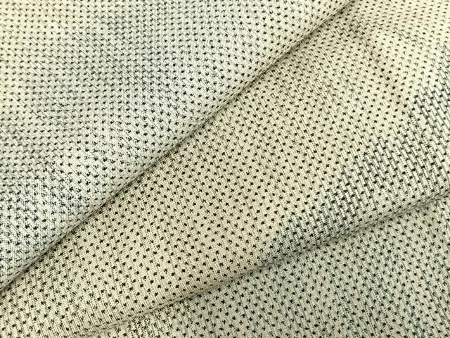 平和屋着物●本場大島紬 白大島 一元絣 風景文 正絹 逸品 AABD0632fy