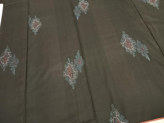 平和屋着物●本場大島紬 一元7マルキ 吉祥文様 地空き 正絹 逸品 AABD0634fy