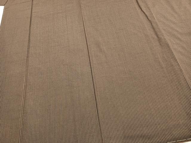 平和屋着物●上質な紬　縞　正絹　逸品　未使用　AABD0666fy