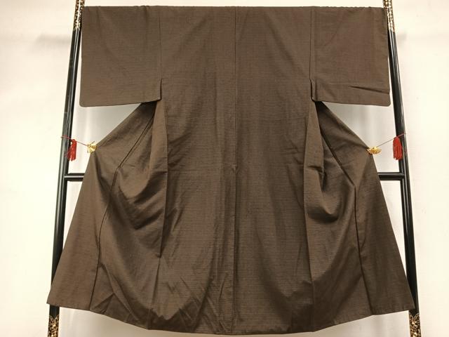 平和屋着物●男性　紬　霞文　キングサイズ　正絹　逸品　AABD0668fy