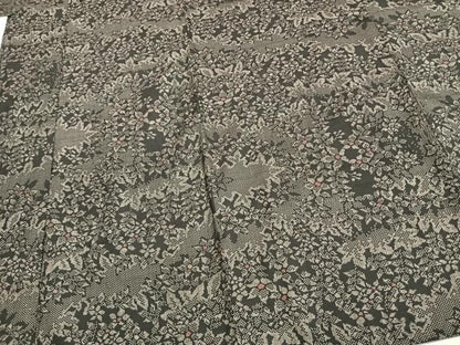 平和屋着物●本場大島紬　一元絣　草花文　正絹　逸品　AABD0669fy