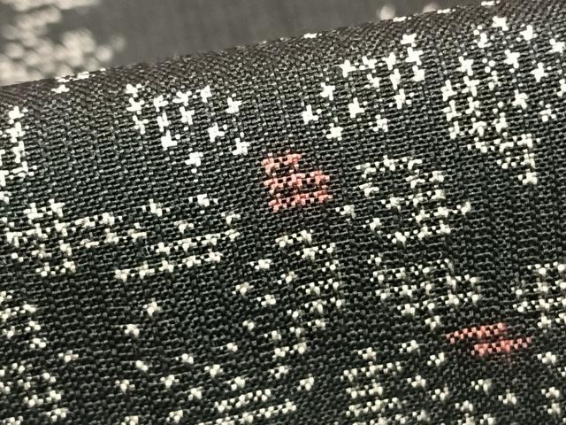 平和屋着物●本場大島紬　一元絣　草花文　正絹　逸品　AABD0669fy