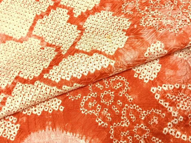 平和屋着物●豪華振袖　総絞り　草花文　正絹　逸品　AABD0679fy