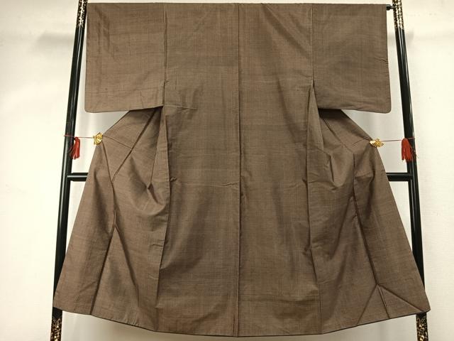 平和屋着物●男性　本場大島紬　亀甲絣　正絹　逸品　AABD0681fy