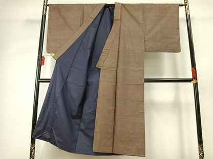 平和屋着物●男性　本場大島紬　亀甲絣　正絹　逸品　AABD0681fy