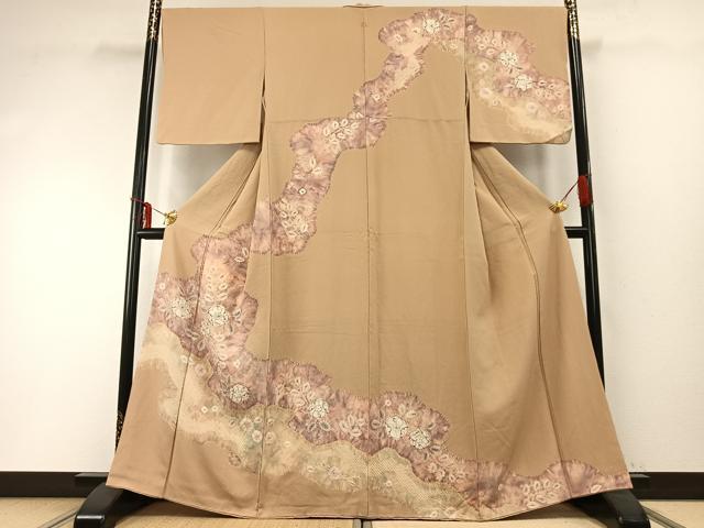 平和屋着物●訪問着 辻が花 絞り 暈し染め 正絹 逸品 AABD0705fy