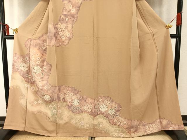 平和屋着物●訪問着 辻が花 絞り 暈し染め 正絹 逸品 AABD0705fy