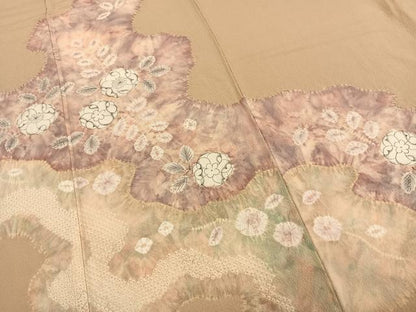 平和屋着物●訪問着 辻が花 絞り 暈し染め 正絹 逸品 AABD0705fy