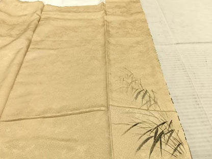 平和屋着物●訪問着 手描き 鴛鴦 暈し染め 金彩 さが美扱い 正絹 逸品 未使用 AABD0716fy