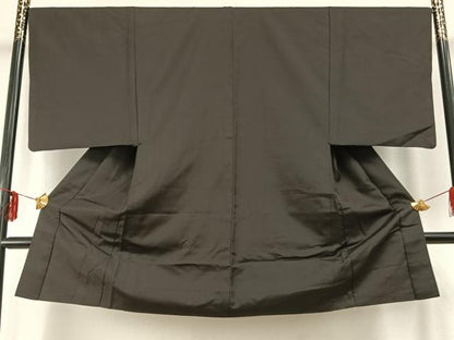 平和屋着物∞男性　お召　羽織　檳榔子染色　正絹　逸品　AABD0725fy