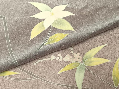 平和屋着物●訪問着　枝花文　暈し染め　正絹　逸品　AABD0741fy