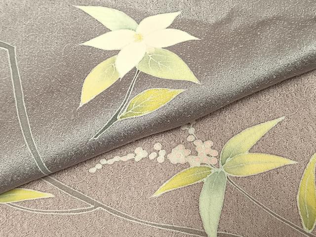 平和屋着物●訪問着　枝花文　暈し染め　正絹　逸品　AABD0741fy