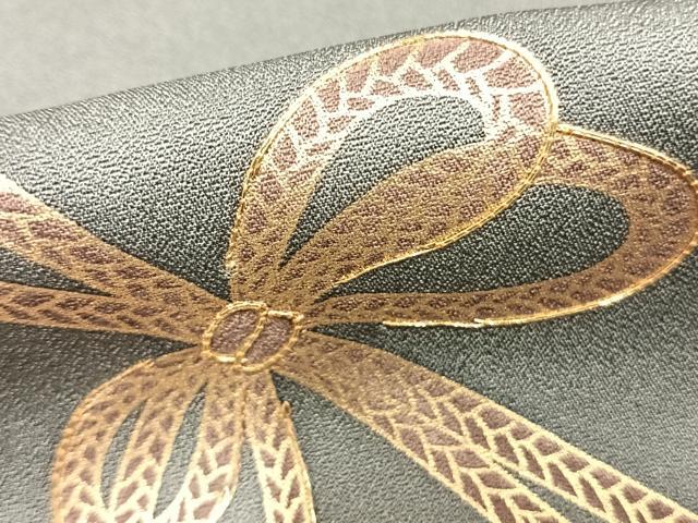 平和屋着物●訪問着　駒刺繍　結び紐文　金彩　正絹　逸品　AABD0745fy