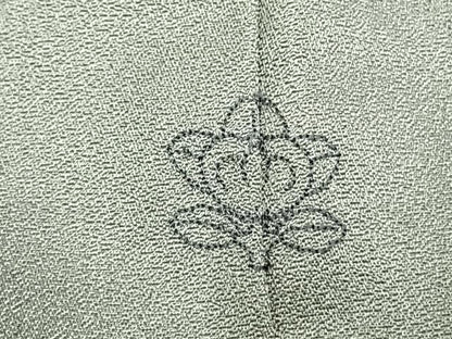平和屋着物●訪問着　駒刺繍　結び紐文　金彩　正絹　逸品　AABD0745fy