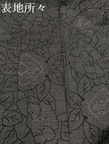 平和屋着物●本場大島紬　一元絣　草花文　正絹　逸品　AABD0772ph