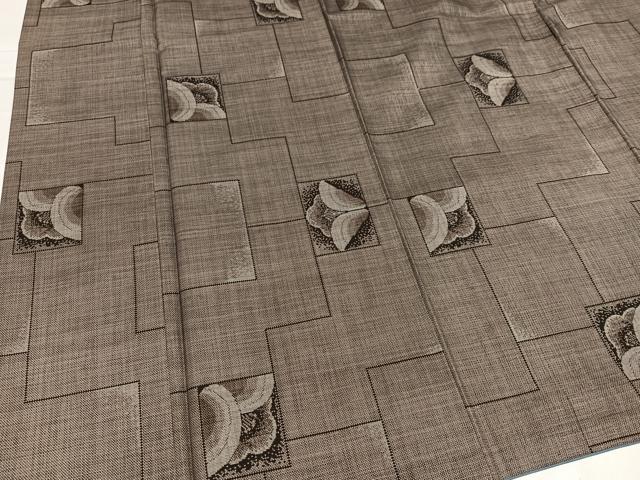 平和屋着物●本場大島紬 カタス9マルキ 色紙花文 正絹 逸品 AABD0774ph