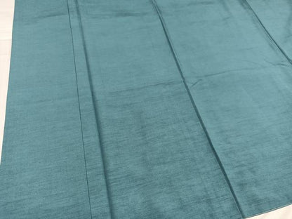平和屋着物●上質な紬 色無地 浅縹色 正絹 逸品 AABD0780ph