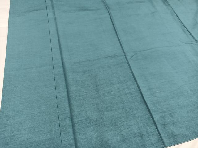 平和屋着物●上質な紬 色無地 浅縹色 正絹 逸品 AABD0780ph