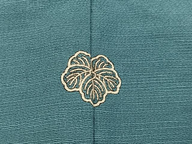 平和屋着物●上質な紬 色無地 浅縹色 正絹 逸品 AABD0780ph