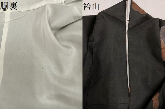 平和屋着物●上質な紬 捻じ梅 正絹 逸品 AABD0782ph