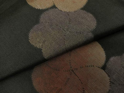 平和屋着物●上質な紬 捻じ梅 正絹 逸品 AABD0782ph