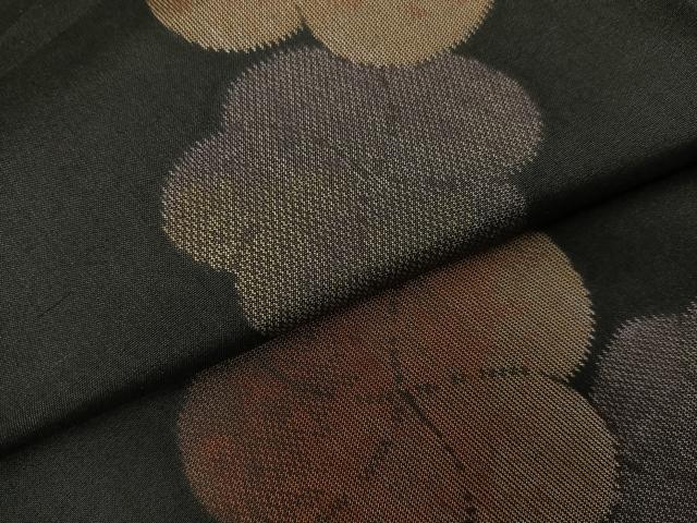 平和屋着物●上質な紬 捻じ梅 正絹 逸品 AABD0782ph