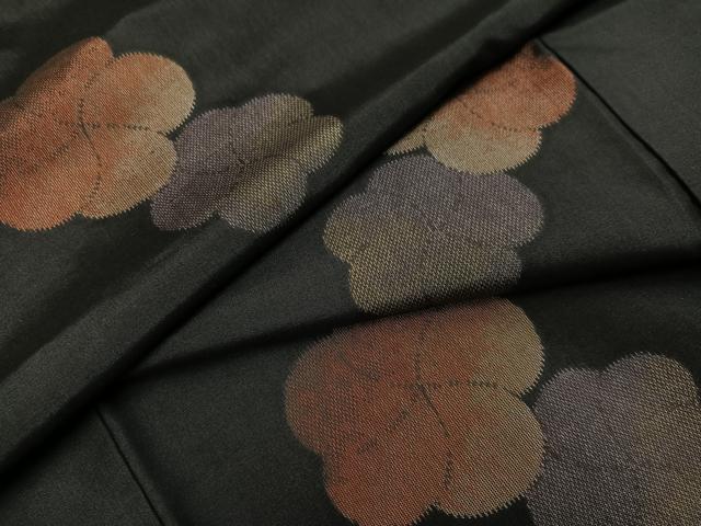 平和屋着物●上質な紬 捻じ梅 正絹 逸品 AABD0782ph