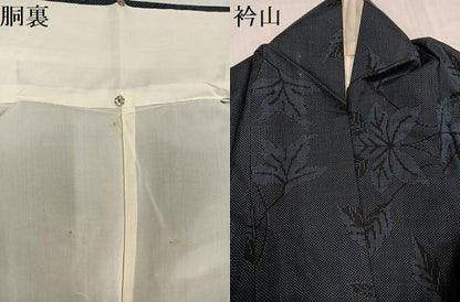 平和屋着物●本場大島紬　一元絣　草木文　正絹　逸品　AABD0784ph