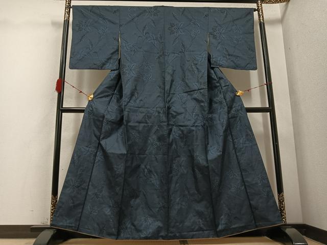 平和屋着物●本場大島紬　一元絣　草木文　正絹　逸品　AABD0784ph