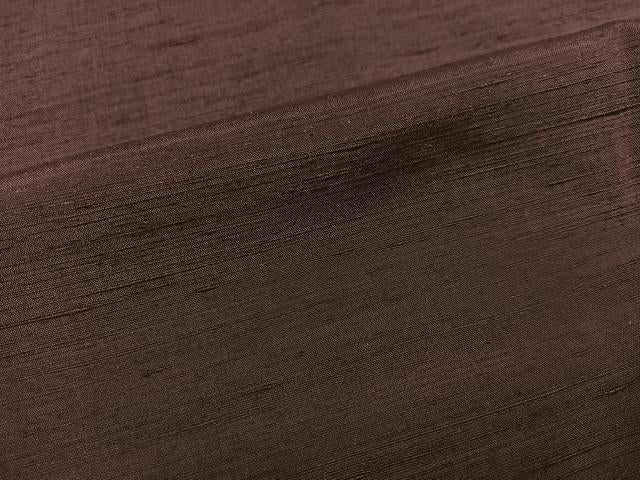 平和屋着物●上質な紬 色無地 濃色 正絹 逸品 AABD0790ph