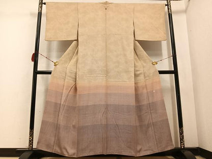 平和屋着物●江戸小紋 浅野栄 色留袖 松 正絹 逸品 AABD0814ph