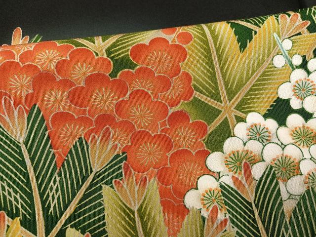 平和屋着物●豪華黒留袖　作家物　松竹梅　暈し染め　正絹　逸品　AABD0819ph