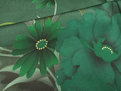 平和屋着物●豪華振袖 草花文 金彩 正絹 逸品 AABD0826ph