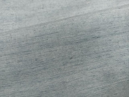 平和屋着物●上質な紬 色無地 灰青色 正絹 逸品 AABD0828ph