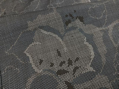 平和屋着物●本場大島紬 一元絣 草花文 正絹 逸品 AABD0830ph