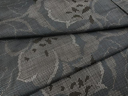 平和屋着物●本場大島紬 一元絣 草花文 正絹 逸品 AABD0830ph