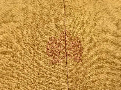 平和屋着物●上質な色無地 飴色 正絹 逸品 AABD0834ph