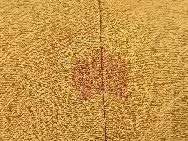 平和屋着物●上質な色無地 飴色 正絹 逸品 AABD0834ph