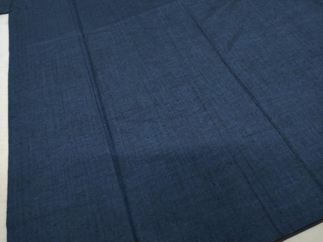 平和屋着物●男性　紬　アンサンブル　色無地　青褐色　正絹　逸品　AABD0851ck