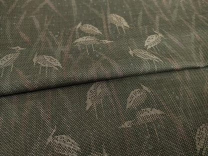 平和屋着物●本場大島紬　カタス9マルキ　群れ鳥　正絹　逸品　AABD0855ck