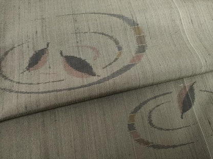 平和屋着物●上質な紬　落ち葉　波紋　正絹　逸品　AABD0860ck