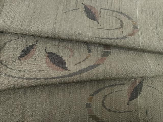 平和屋着物●上質な紬　落ち葉　波紋　正絹　逸品　AABD0860ck