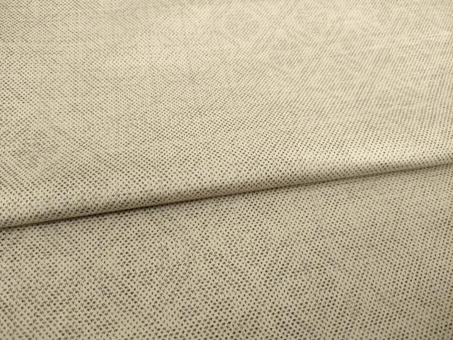 平和屋着物●本場大島紬 白大島 カタス9マルキ 七宝花文 正絹 逸品 AABD0861ck