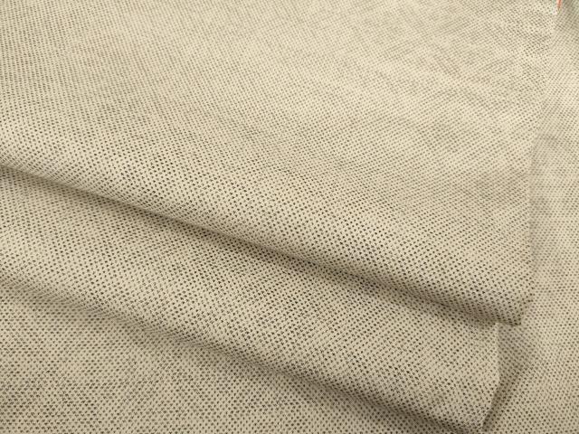 平和屋着物●本場大島紬 白大島 カタス9マルキ 七宝花文 正絹 逸品 AABD0861ck