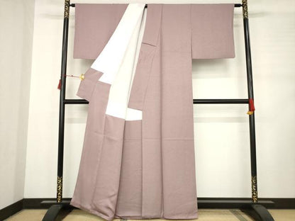 平和屋着物●本草木染作家　瑞鳳　色無地　鴇浅葱色　正絹　逸品　AABD0866ck