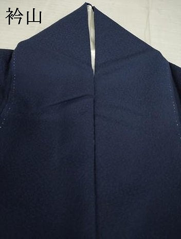 平和屋着物●上質な色無地　藍鉄色　ロング丈　正絹　逸品　AABD0872ck