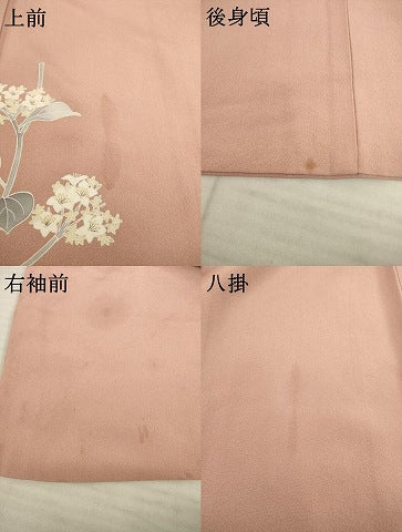 平和屋着物●訪問着　友禅　作家物　中国三大刺繍　相良刺繍　草花文　正絹　逸品　AABD0879ck