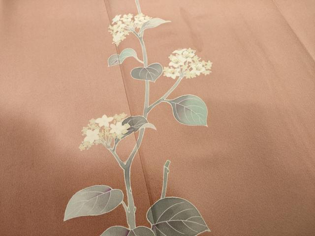 平和屋着物●訪問着　友禅　作家物　中国三大刺繍　相良刺繍　草花文　正絹　逸品　AABD0879ck