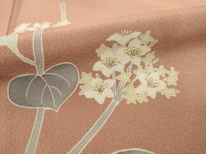平和屋着物●訪問着　友禅　作家物　中国三大刺繍　相良刺繍　草花文　正絹　逸品　AABD0879ck