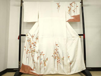 平和屋着物●訪問着　吉祥花文　正絹　逸品　AABD0880ck